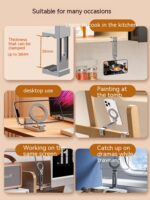 360-degree Rotating Folding Travel Mobile Phone Magnetic Bracket - Image 4
