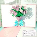 Rose Bouquet Paper Carving Birthday Blessing Small Card Greeting Card - Image 7