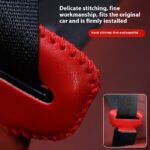Car Safety Belt Bayonet Latch Protective Cover Seat Safety Belt Bump Proof Protective Leather Cover Interior Decoration - Image 5