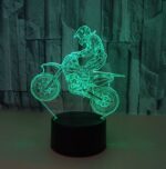 New style motorcycle 3D lamp seven color visual stereoscopic lamp LED gradual change touch remote control visual lamp 3D desk lamp - Image 8