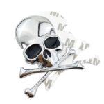 3d metal alloy zinc skull skeleton bones car truck bike stickers labels emblem sign car styling jewelry intimate accessories - Image 4
