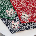 Tang Grass Pattern Lace Triangle Pet Scarf - Image 2