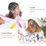 Hair Clips For Girls,100 Pcs No Slip Metal Snap, Barrettes For Kids Teens Women, Cute Candy Color Cartoon Design Hair Pins Animals Fruits Crowns Stars - Image 2