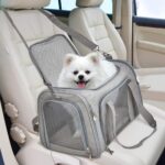 Dog Carrier For Small Medium Cats Puppies Up To 15 Lbs  Carrier Soft Sided, Collapsible Travel Puppy Carrier  Grey - Image 2