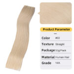Second Generation Hand-knitted Hair Weft White Hair Extension Braid Real Hair - Image 10