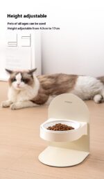 Pet Ceramic Cat Bowl With High Foot And Slanted Mouth For Cervical Protection - Image 5
