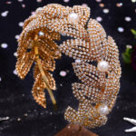 New Rhinestone Leaf Handmade Hair Band - Image 4