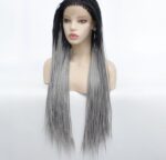 Grey Triple Strand Dirty Braided Headgear - Image 4
