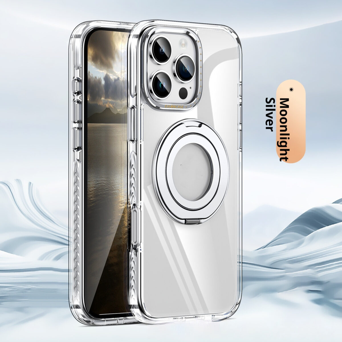 Phone Case Transparent 360 Magnetic Rotating Bracket Drop-resistant - Image 10