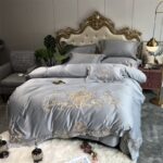 Four-piece Wedding Bedding Is Happy To Be Newly Married By Red Embroidery - Image 4