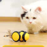 Electric Cat Car Toy Cute Bee Running Kitten Pet Toys Interactive Random Moving Stick Teaser Feather Electric Pet Cat Toys - Image 8