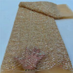 Wave Line Bead Tube Sequin Wedding Dress Lace Embroidery Lining - Image 8