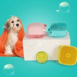 Soft Silicone Bristles Cat Dog Bath Brush Comb Scrubber Shampoo Dispenser For Pet Grooming Deshedding For Pet Washing - Image 2