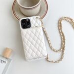 Crossbody Card Insert Case Luxury Rhombus Lamb Skin - Image 7