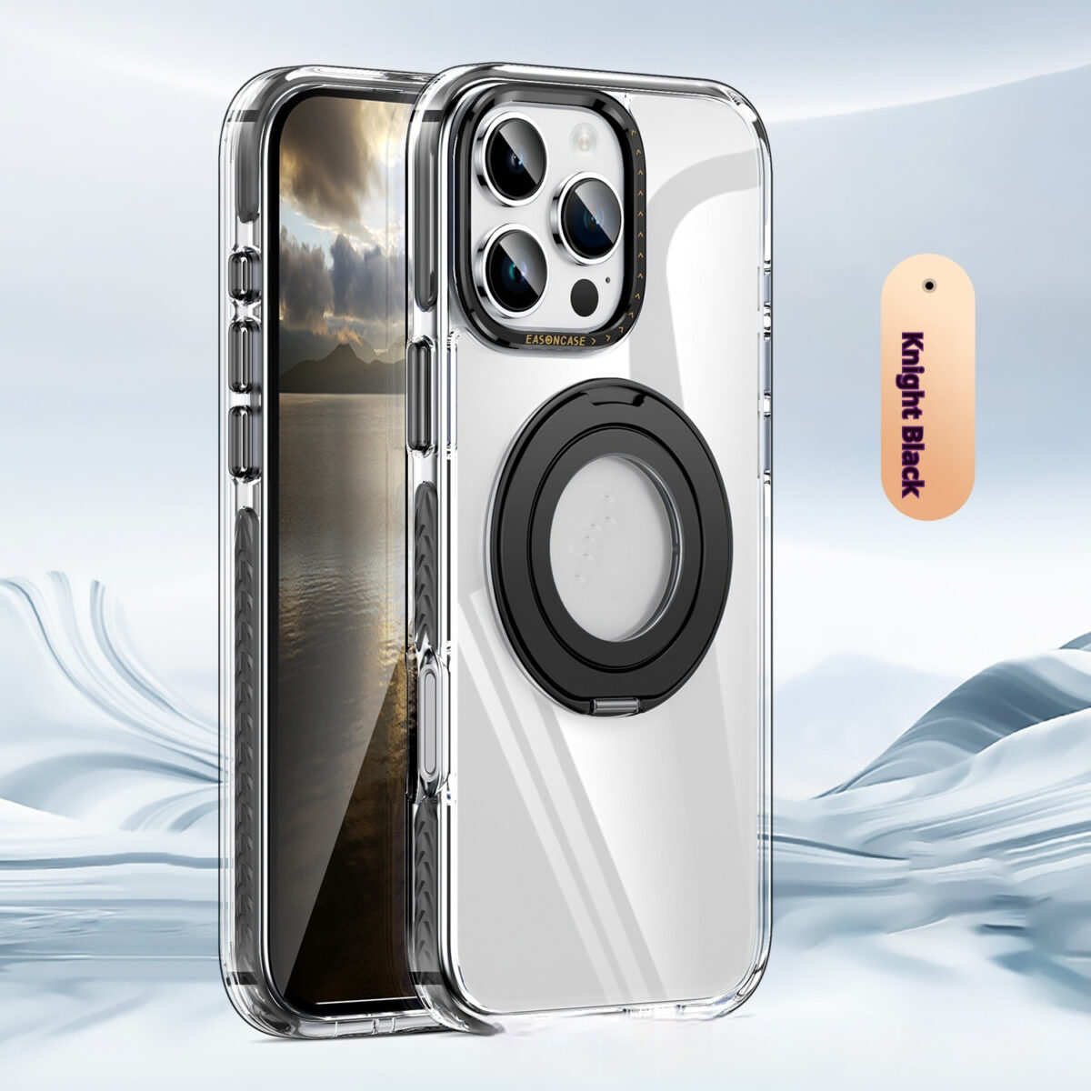 Phone Case Transparent 360 Magnetic Rotating Bracket Drop-resistant - Image 8
