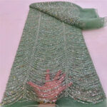 Wave Line Bead Tube Sequin Wedding Dress Lace Embroidery Lining - Image 2
