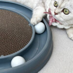 Cat Scratching Board Cat Ball Track Cat Scratchers For Indoor Cats Cat Ball Toy Cat Toys For Bored Indoor Cats For Kitten Mental Physical Exercise With Spare Ball To Prevent Loss - Image 2