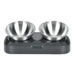 Easy To Clean Stainless Steel Cat Bowl Dog Food And Water Bowls With Stand Metal Cats Dogs Double Single Pet Feeding Feeder Bowl