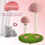 Cat Scratching Post Mushroom Cat Scratcher Featuring With Natural Sisal Caps Scratch Pole And Sturdy Base For Kittens & Small Cats - Image 5