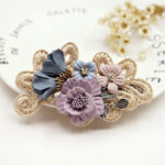 Handmade Bow Hair Accessories Barrettes Hair Ring Pearl Elegant Girl Headdress Flower - Image 4