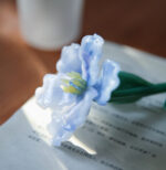 Handmade Glass The Blue And White Porcelain Tulip Glass Flower - Image 2