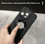 Metal Lens Frame Frosted Phone Case - Image 2