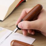 Solid Wood Ink Pen Fine Tip Cute Chubby Short Pen - Image 2