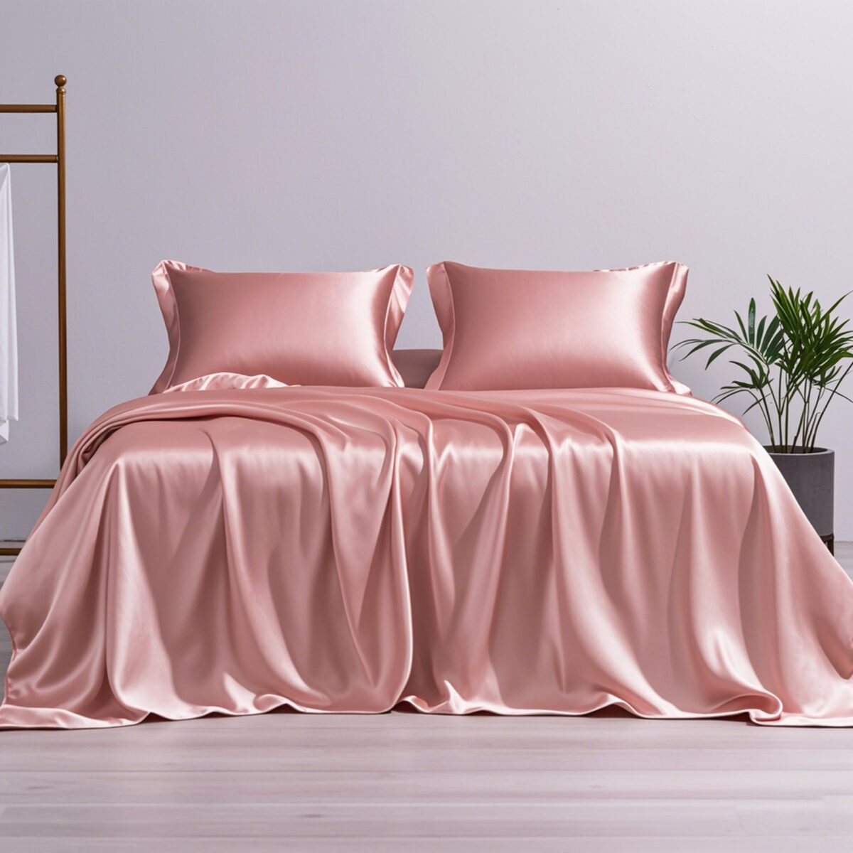 19 M Silk Bed Sheet Fitted Sheet Four-piece Set - Image 1