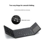 Mini Tri-fold Bluetooth Keyboard Portable Thin Touch - Image 3