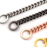 Titanium Steel Metal Hip Hop Pet 15mm Gold Stainless Steel Dog Leash - Image 5