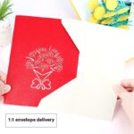 Rose Bouquet Paper Carving Birthday Blessing Small Card Greeting Card - Image 3