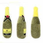 Pet Cats And Dogs Vocal Toys Plush Wine Bottle Chewing Teeth Stick Donut Small - Image 4