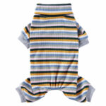 Fashion High Collar Striped Pet Dog Pajamas - Image 7