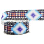 Digital Printing Ribbon Bow Handmade Webbing Satin Gradient Plaid - Image 4
