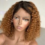 Side Part  Bob Wavy Ombre Lace Wig - Image 4