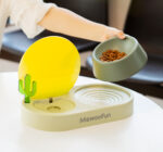 Cat Plastic Drinking Water Rice Basin Double Bowl - Image 9