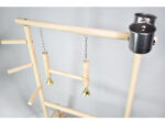 Solid Wood Toy Swing Climbing Ladder Shelf Peony Xuan Double-layer Stainless Steel Food Box - Image 4
