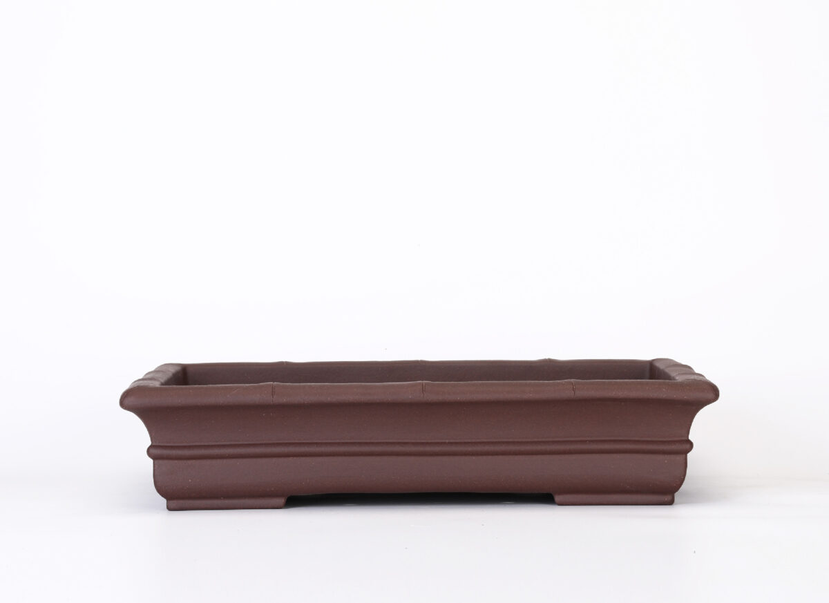 Bamboo Mid-line Rectangular Shallow Pot Handmade Raw Ore Purple Sand Flowerpot - Image 6