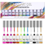 Manicure Drawing Phototherapy Painted Glue 3D Spray Paint Gel 12 Color Set Box