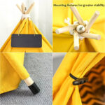 Pet Teepee Tent Dog Cat Bed Portable RWashable Dog Houses Indoor Puppy Beds With Cushion For Small Dogs Cats Rabbits - Image 5