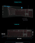 G413 Gaming Electronic Sports Mechanical Keyboard Desktop Backlight 104 Key Metal Panel - Image 10