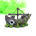 Aquarium Landscape Glass Fish Tank Decoration Small Net Boat - Image 2