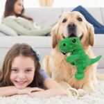 Dinosaur Squeaky Dog Toy Grunting Dinosaur Dog Toy That Oinks Grunts For Small Medium Large Dogs Squeaker Chew Training Puppy - Image 3