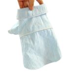 Pet Dog Cat Clothing Home Clothing Striped Cotton And Linen Pajamas - Image 2