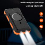 Solar Magnetic Wireless Charger Power Bank 20000 MA Outdoor Lighting Waterproof - Image 2