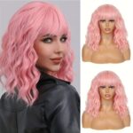 Bangs Water Ripple Shoulder-length Short Curly Hair Wig - Image 2