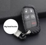 For Key Case Cover Dodge Chrysler Fiat Carbon Fiber Silicone Case Remote Key Protection Case - Image 4