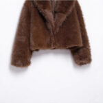 Retro Lapels Mink-like Artificial Fur Effect Short Coat - Image 4