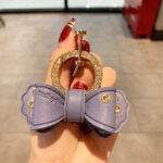 Alloy Diamond Bow Keychain Handbag Pendant - Image 10