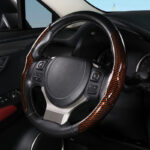 Car Carbon Fiber Pattern Glossy Car Steering Wheel Cover - Image 3